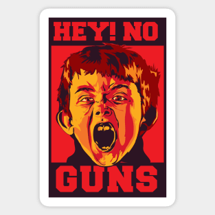 Hey! No Guns ( no more mass shooting ) Sticker